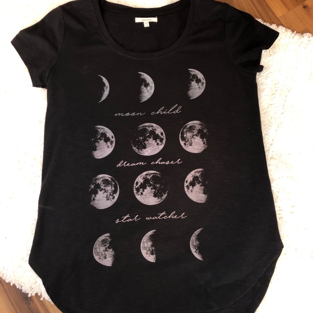 Moon phases graphic tee